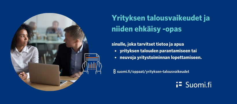 Teksti: yrityksen talousvaikeudet ja niiden ehkäisy -opas.